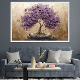 Golden Grove in Purple Hues - NicheCanvas