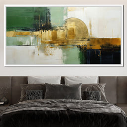 Verdant Gold Horizon - NicheCanvas