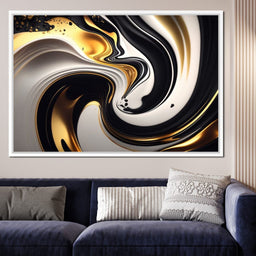 Marble-Lux Collection: Vibrant White & Gold Marble 04 - NicheCanvas