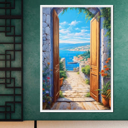 Open Door to the Sea - NicheCanvas