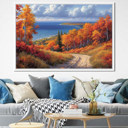 Autumn Embrace by the Shore - NicheCanvas