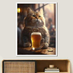 Cat Beer - Zenzdesign - NicheCanvas