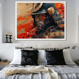 Samurai Solitude in Battle - NicheCanvas