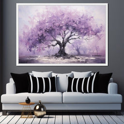 Blossoming Tree in Monochrome - NicheCanvas