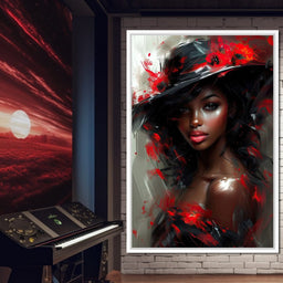 Sable Elegance with Poppy Flair - NicheCanvas