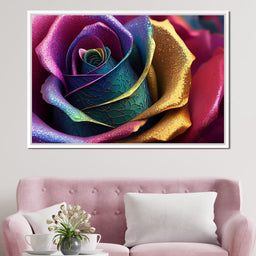 Digital Flower in Multicolor - NicheCanvas