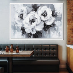 Monochrome Floral Symphony - NicheCanvas