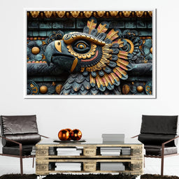 Aztec Serpent in Twilight - NicheCanvas