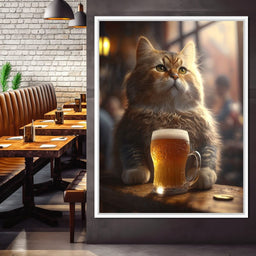 Cat Beer - Zenzdesign - NicheCanvas