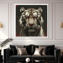 Tiger Gaze in Ember Hue - NicheCanvas