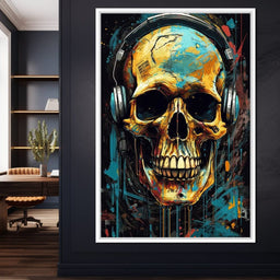 Technopunk Skull 2 - Raven Blackwood - NicheCanvas