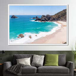 Turquoise Serenity Shores - NicheCanvas