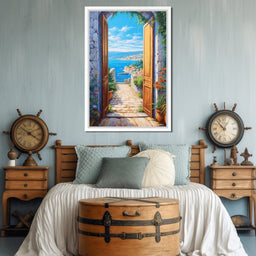 Open Door to the Sea - NicheCanvas