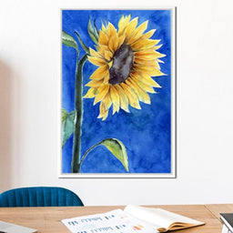 Watercolor Sunflower - NicheCanvas