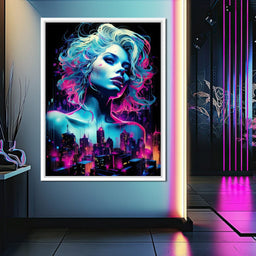 Neon Reverie Portrait 06 - NicheCanvas