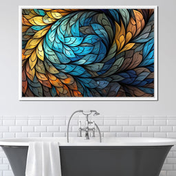 Mosaic Leafy Luminescence - NicheCanvas