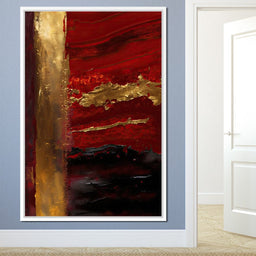 The Lush Layers Collection: Dark Red & Gold 04 - NicheCanvas