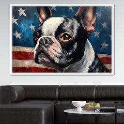 Land of the Brave Boston Terrier - NicheCanvas