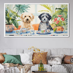 Teatime Tails and Blossoms - NicheCanvas