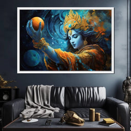 Krishna Holding the Planet - NicheCanvas