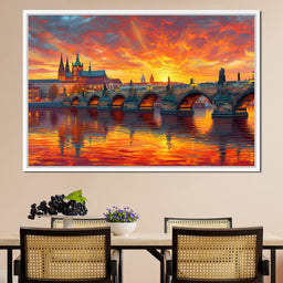 Sunset Over Prague - NicheCanvas