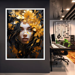 Golden Petal Crown - NicheCanvas