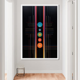 Futuristic Striped Colors - NicheCanvas