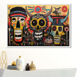 Vibrant Tribal Spirit Montage - NicheCanvas