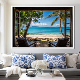 Tropical Serenity Window - NicheCanvas