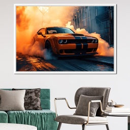 Hellcat Burnout - Rider Art - NicheCanvas
