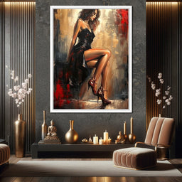Alluring Legs Sleek Noir Elegance - NicheCanvas