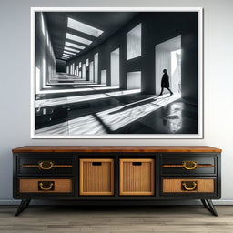 Shadowplay Geometric Solitude - NicheCanvas