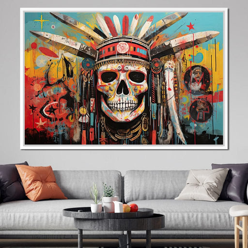 Tribal Echoes in Technicolor Canvas Print