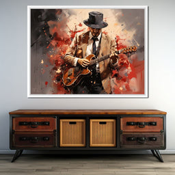 Trumpeter Serenade in Fedora - NicheCanvas