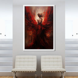 Ethereal Elegance in Shadow Gown - NicheCanvas