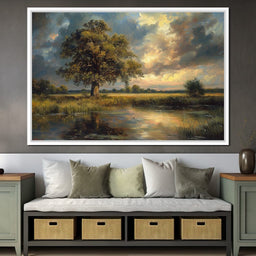 Golden Oak Reflections - NicheCanvas