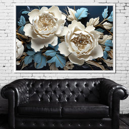 Lovely White Roses - Wildrose Creations - NicheCanvas