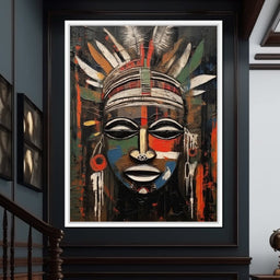 Tribal Mask 14 - Sakeem Gibbs - NicheCanvas