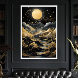 Golden Night in the Universe - NicheCanvas