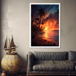 Breathtaking Sunset in California - NicheCanvas