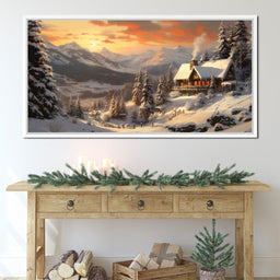 Christmas Cottage - NicheCanvas