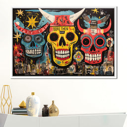 Tribal Skull Symphony - NicheCanvas