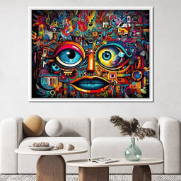 Vibrant Doodle Cyberpunk - NicheCanvas