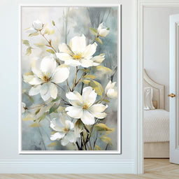 Ethereal Blooms in Mist - NicheCanvas