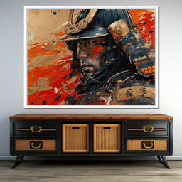 Samurai Solitude in Battle - NicheCanvas