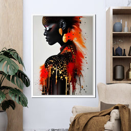 Female Portrait Paint Splash 035 - Johanjjf - NicheCanvas