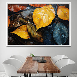 Autumn Dew on Amber Foliage - NicheCanvas