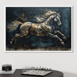 Gilded Running Horse - NicheCanvas