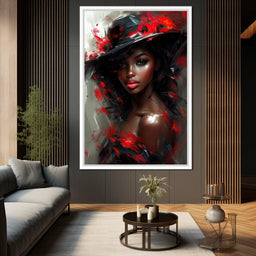 Sable Elegance with Poppy Flair - NicheCanvas