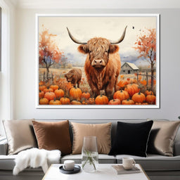 Highland Cow Harvest - NicheCanvas